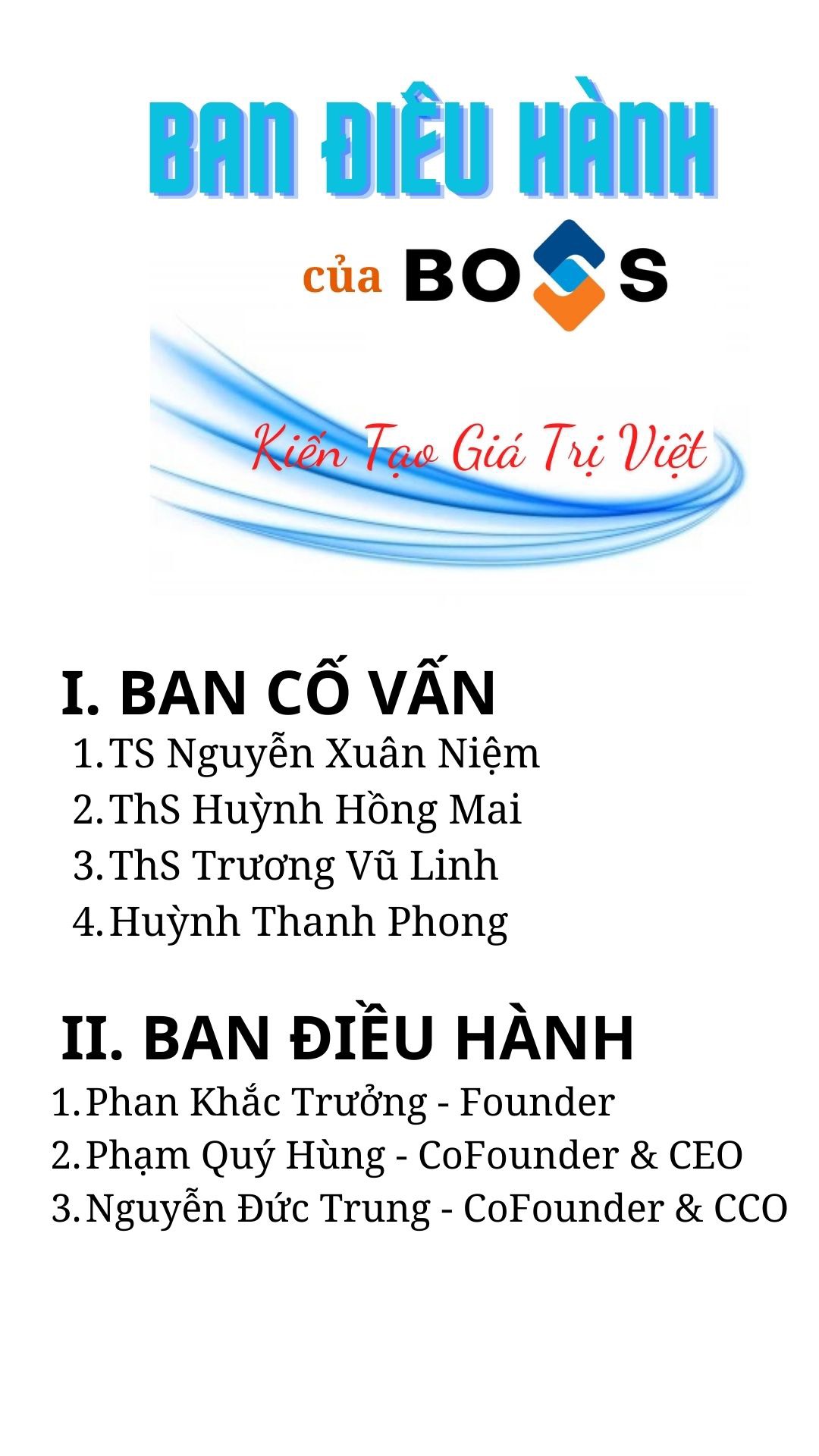 Sơ Đồ Tổ Chức, Điều hành